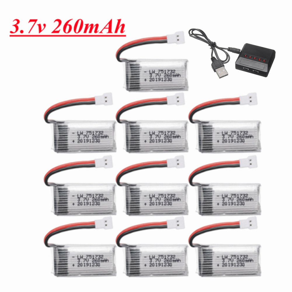 Top Rc Hobby Mini Xcub - H8 H36 Battery 3.7V 260mAh Lipo