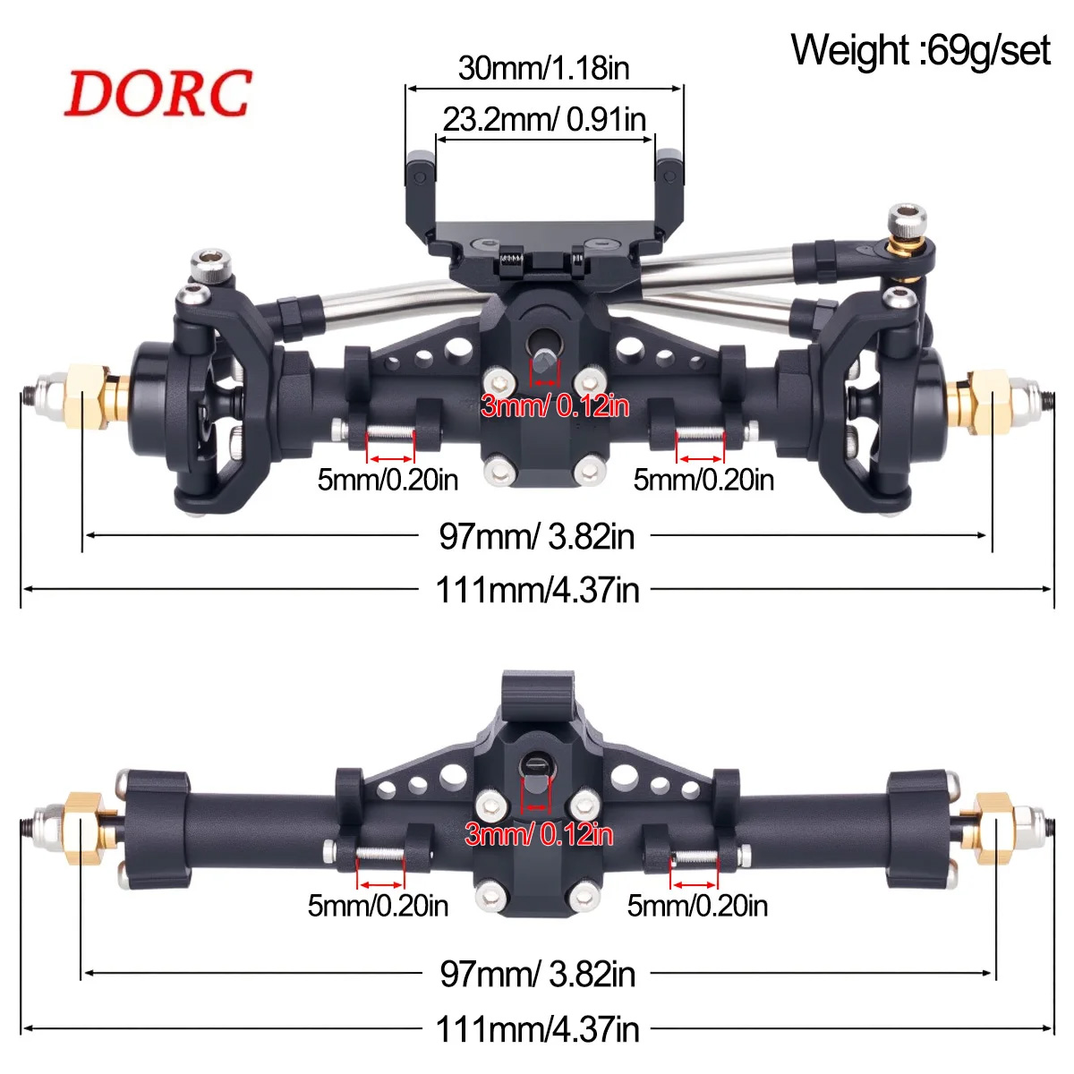 1Set Plastic Axles w/ Servo Mo - огляд і ціна Hobby Zone Rc